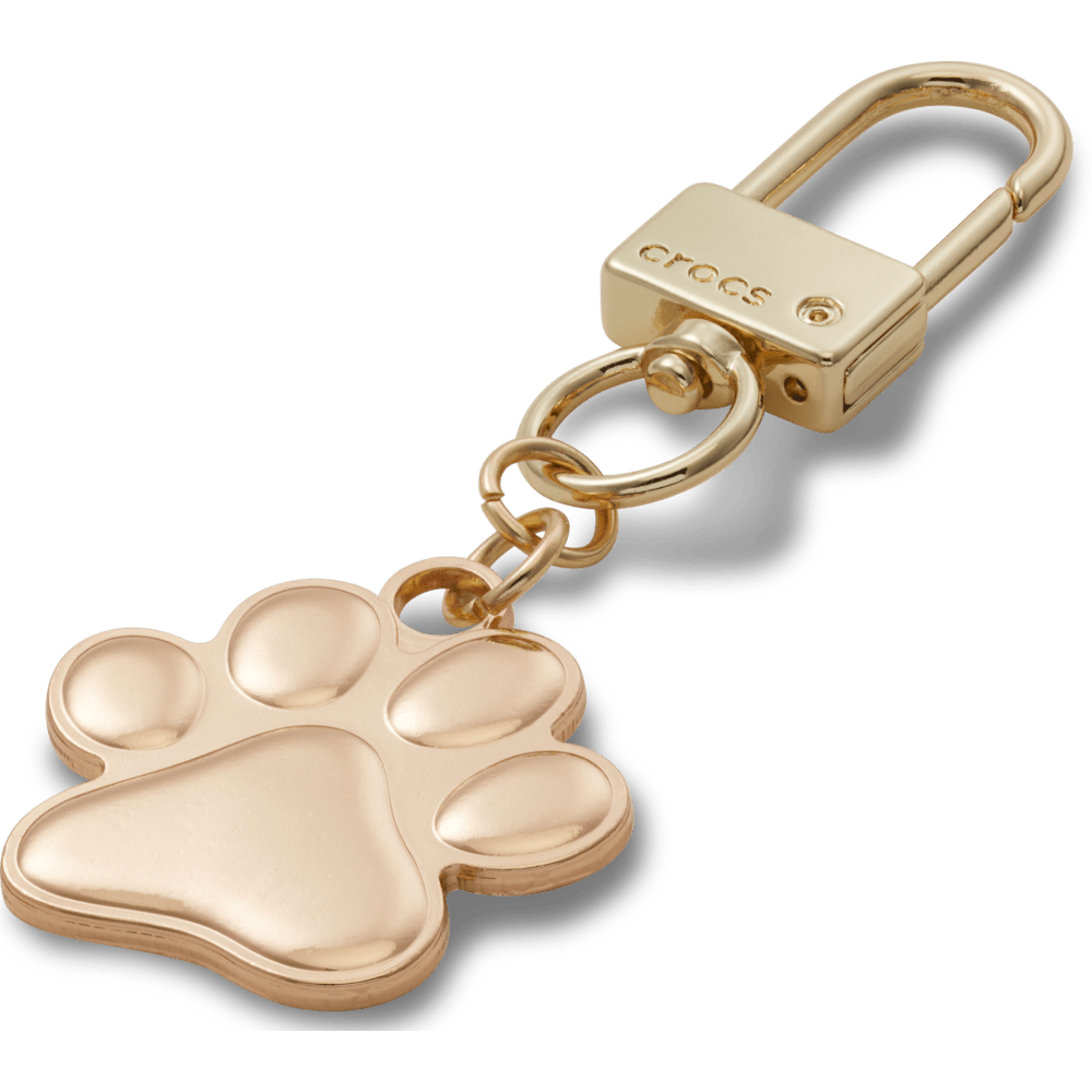 Dog Paw Bag Charm Gold